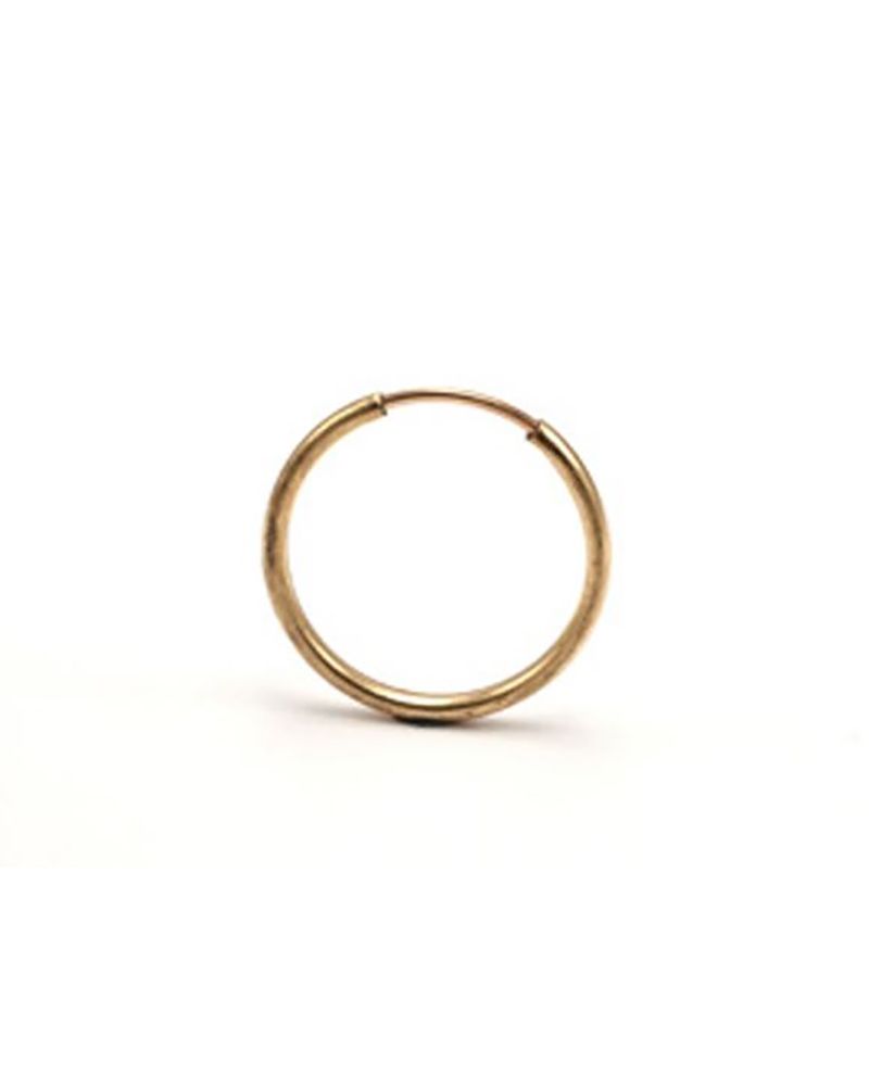 Yellow Gold Filled Tube Hoop Earring 21mm 