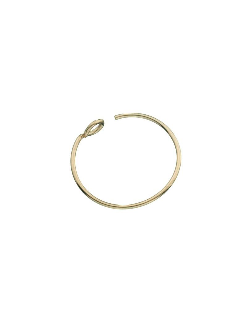 Yellow Gold Filled Hoop Wire Earring 13mm 