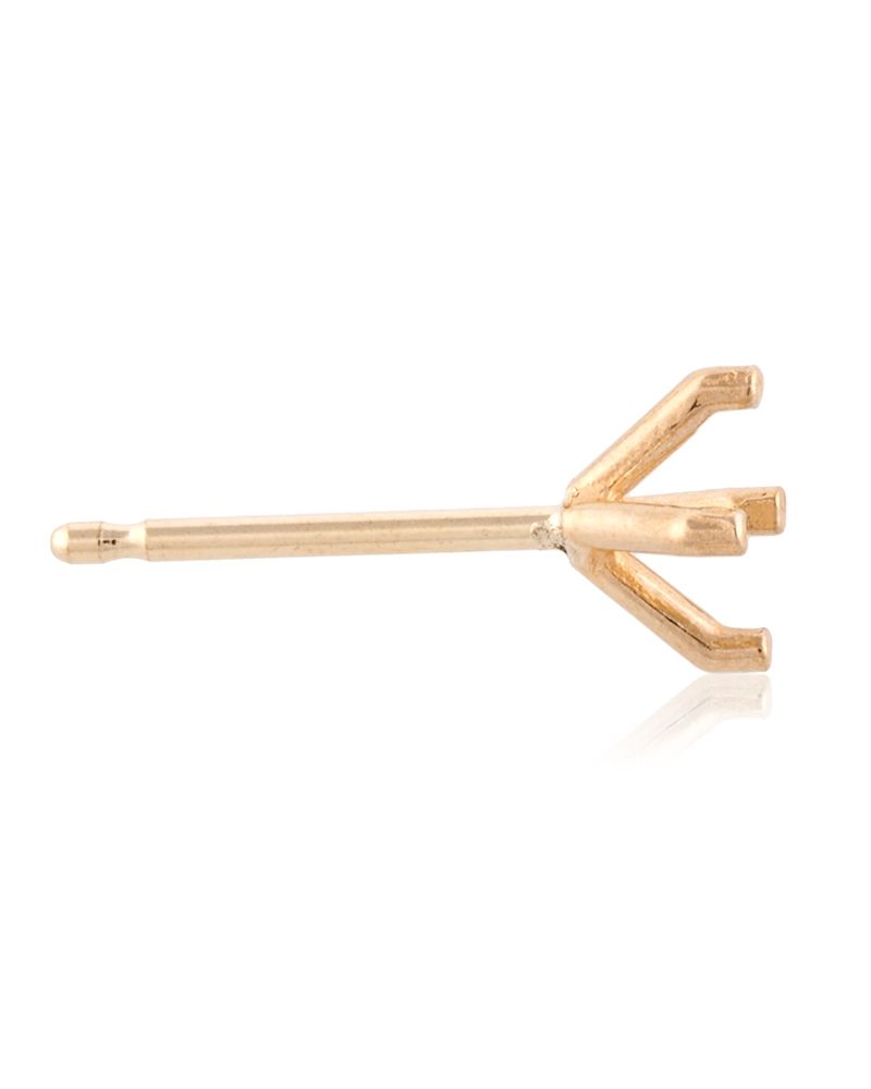 14K Yellow Gold Round 4-Prong Earring 25Pt