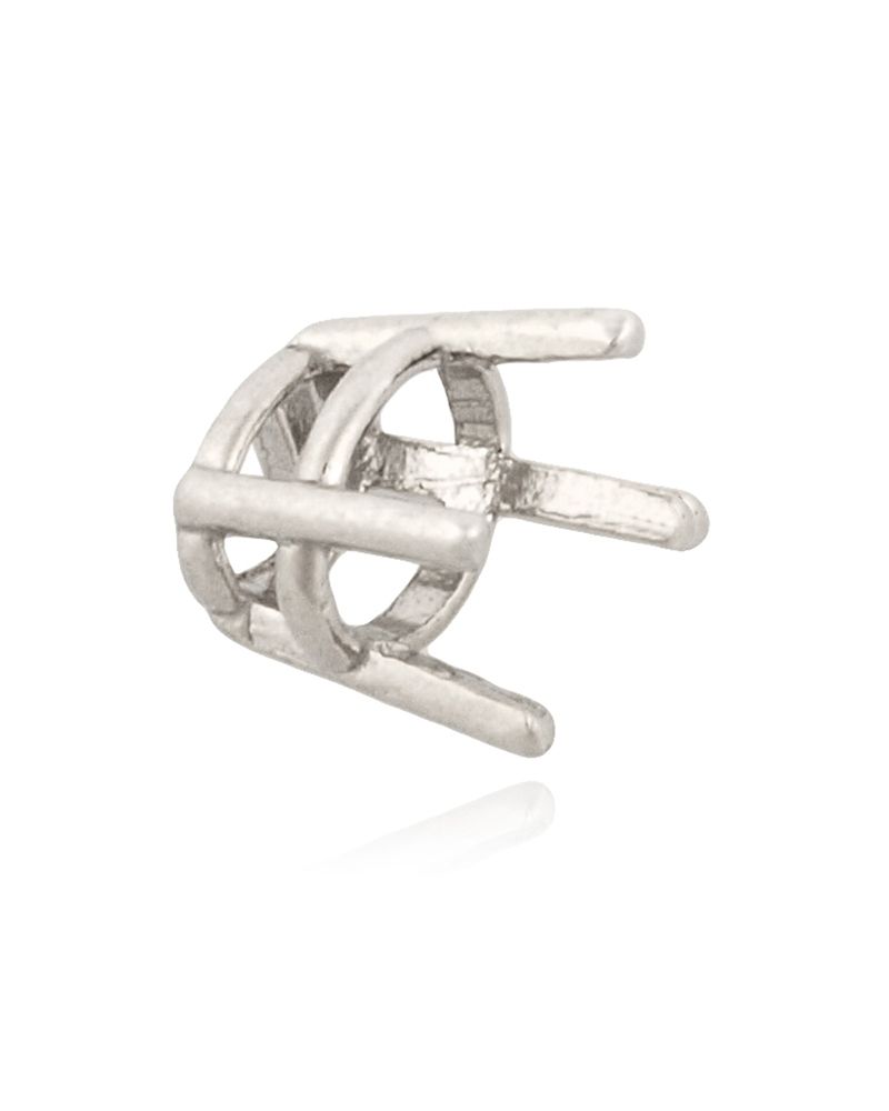 14K White Gold Oval 18Pt (4X3mm) 4Prg W/Seats Basket 32297-0300-000