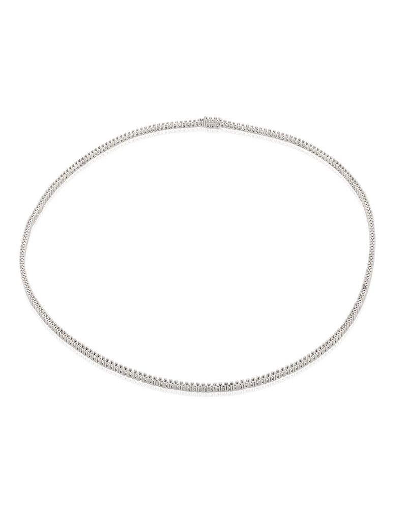 18Kw Tennis Necklace  42Cm Long For 2Pt Round Stones