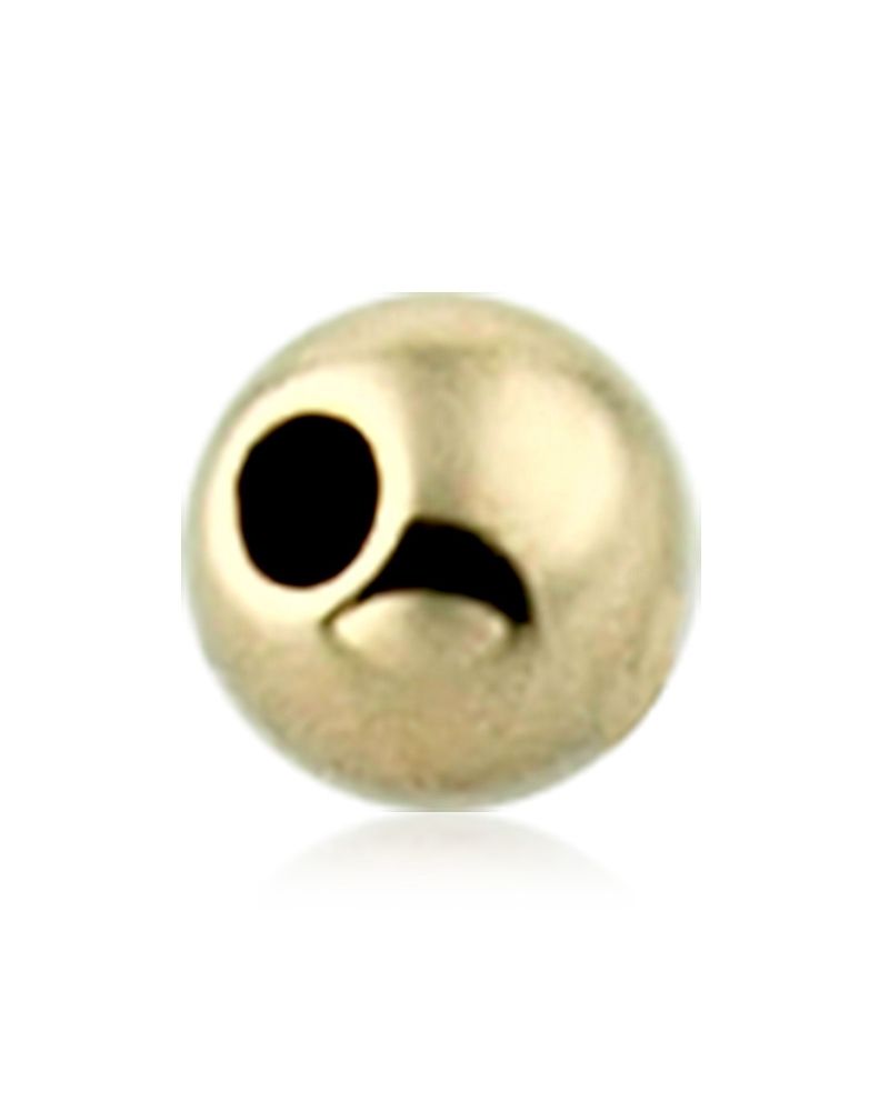 14K Yellow Gold 4mm Seamless Round Bead 