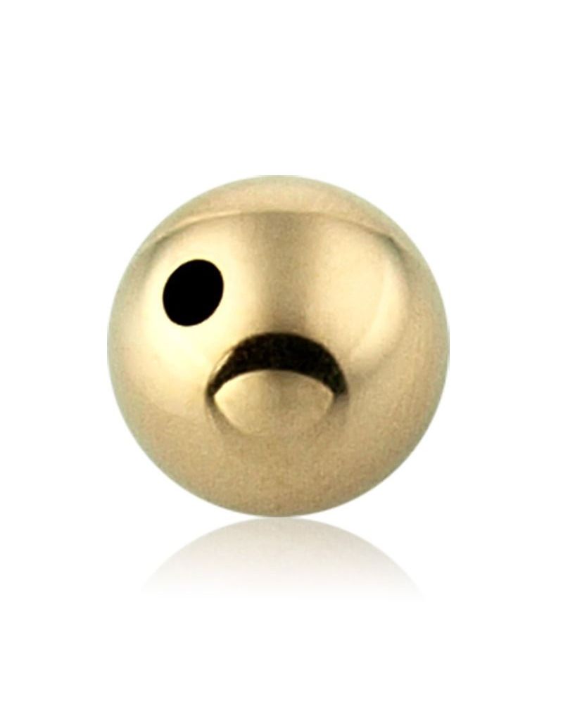 9K Yellow Gold Seamless Round 12mm Bead (Hole Size: 0.95-1.10mm)
