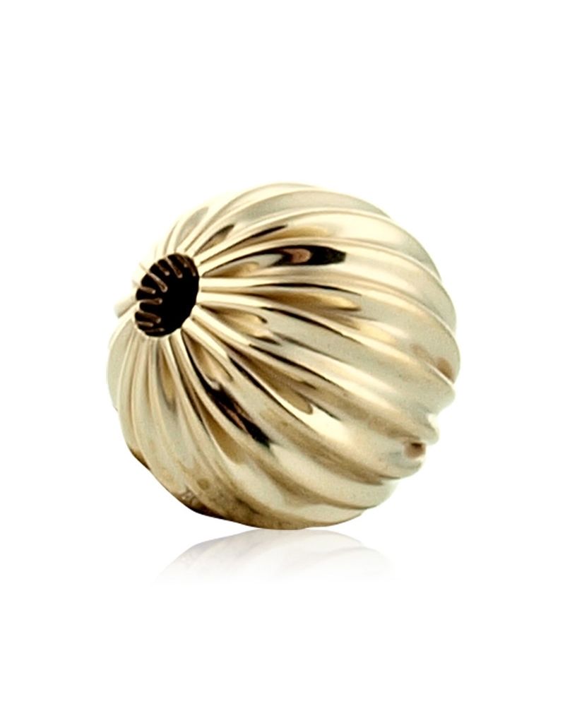 14K Yellow Gold Corrugated Bead 10mm (064Brs10900001)