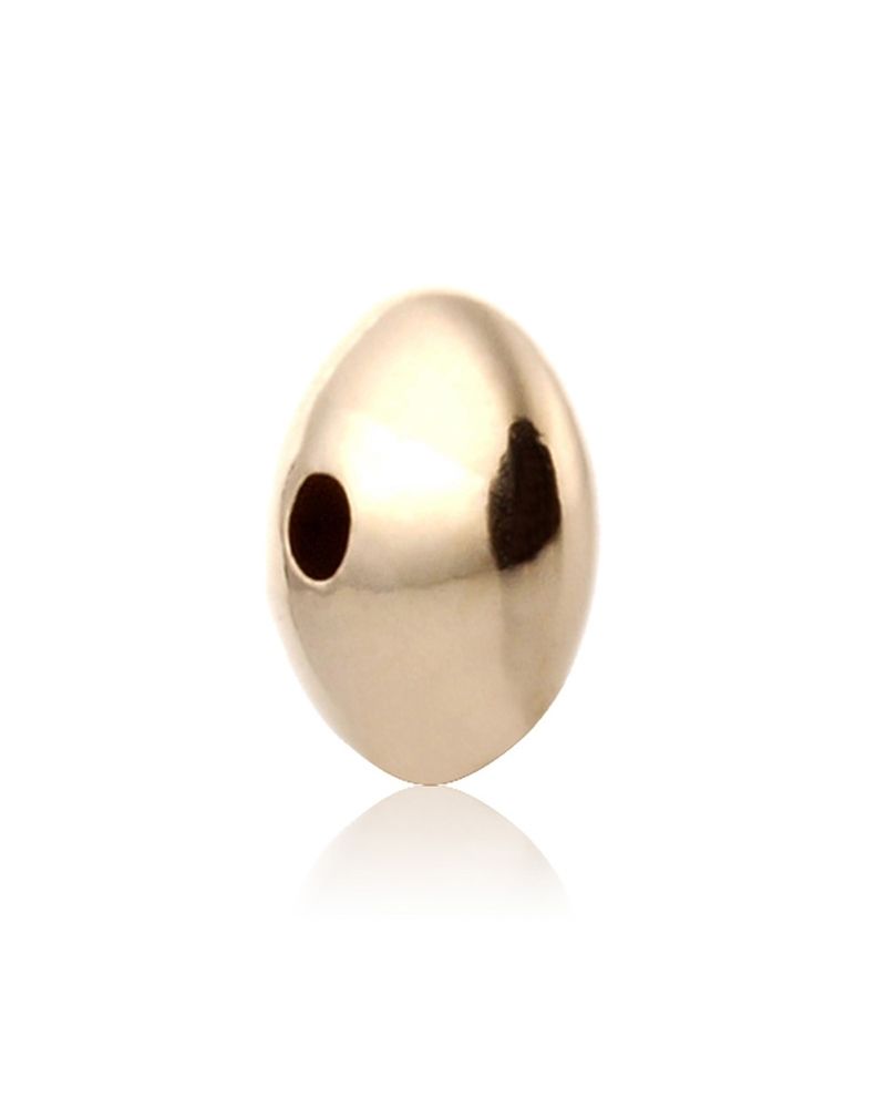14K Yellow Gold Flattened Bead 7.3X3.6mm (064Bfp14600000)