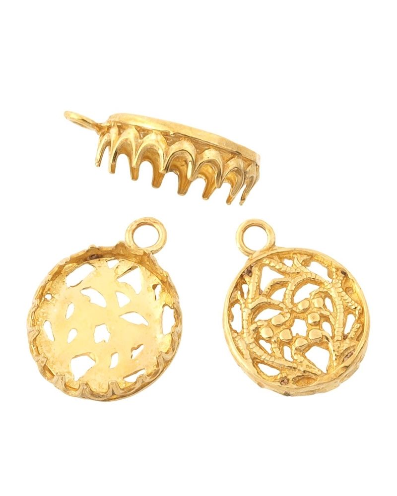 Brass Bezel Cup 12mm Gallery 1117H Bottom Gallery 3331 +Ring