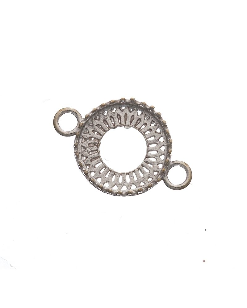 Sterling Silver Bezel Cup 10mm Gallery 475 Both Sides +2 Rings