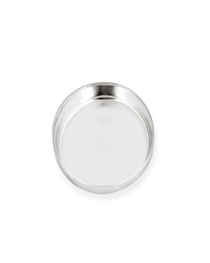 925 Sterling Silver Oval Bezel Cup 8X10mm