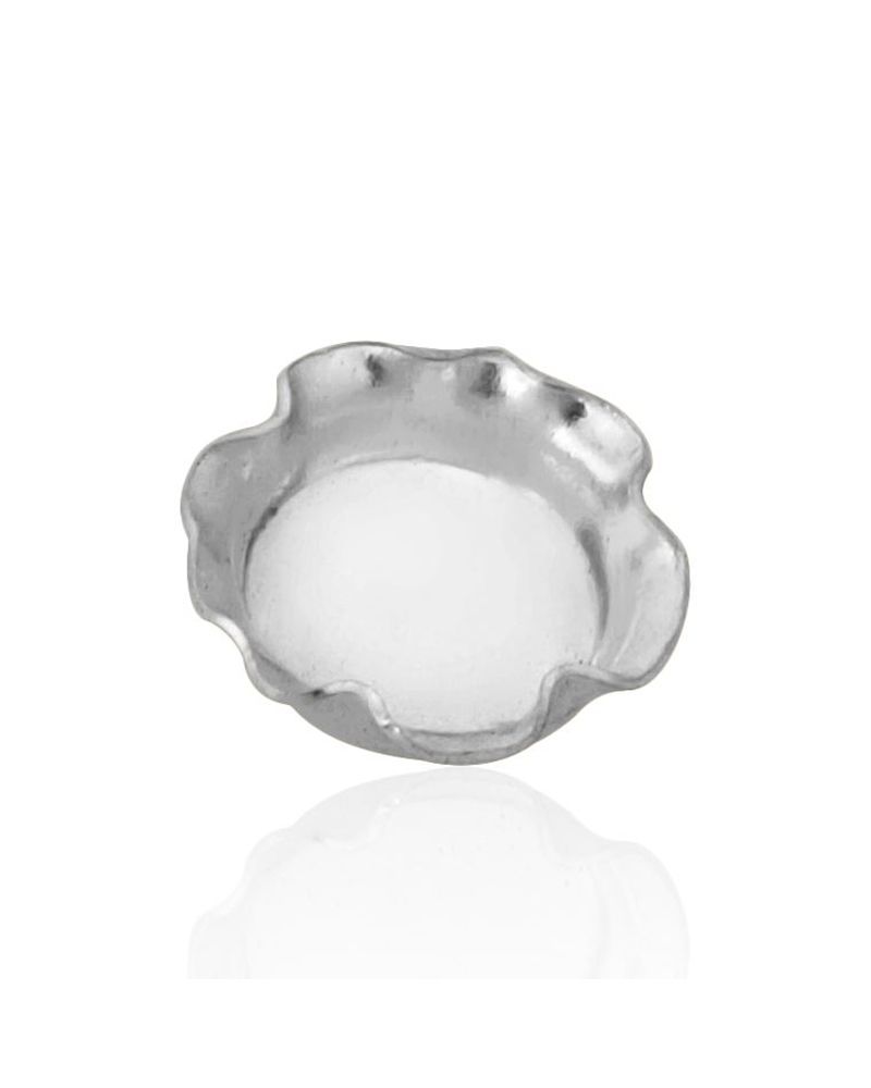 925 Sterling Silver Flower Bezel Cup 6mm