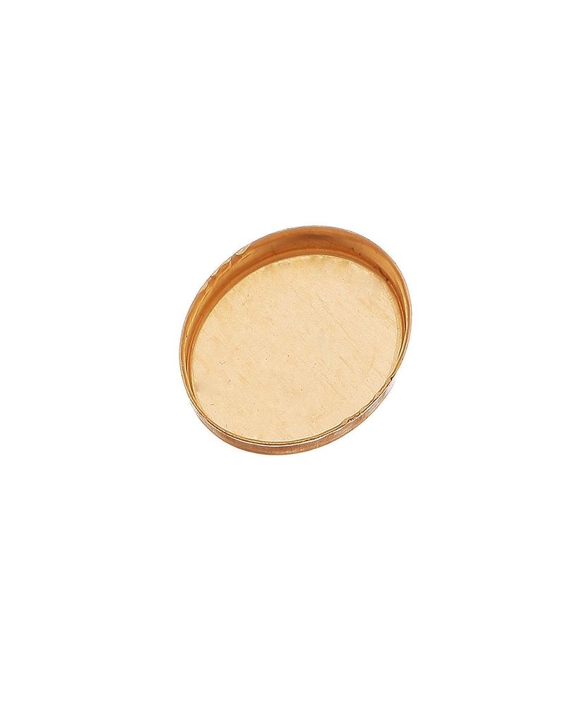 Yellow Gold-Filled Oval Bezel Cup 10/12mm