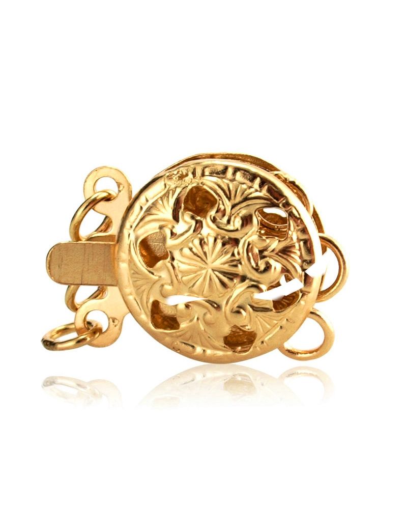 Yellow Gold Filled Pearl Clasp 2 Lines