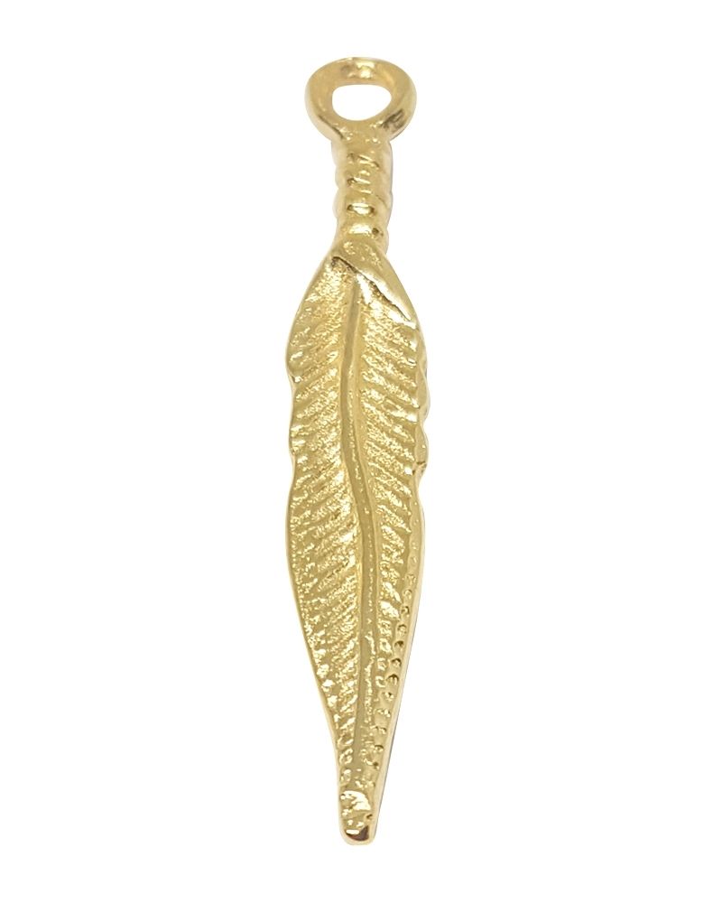 14K Gold Plated Indian Feather