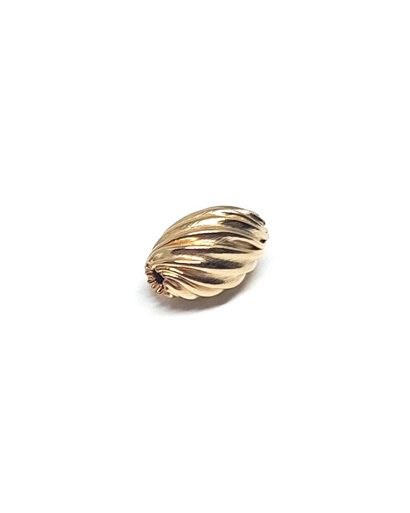 Gold Filled Oval Corrugated Bead 10.5/6.6mm