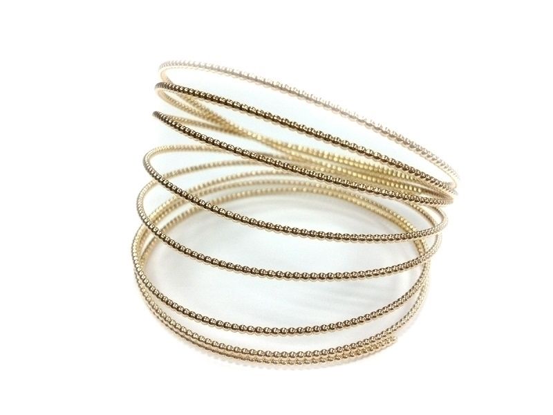 Yellow Gold Filled Beaded Wire 1.30mm