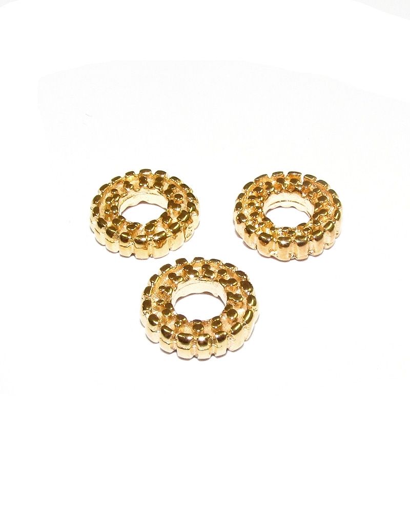 14K Gold Plated Wheel Pendant