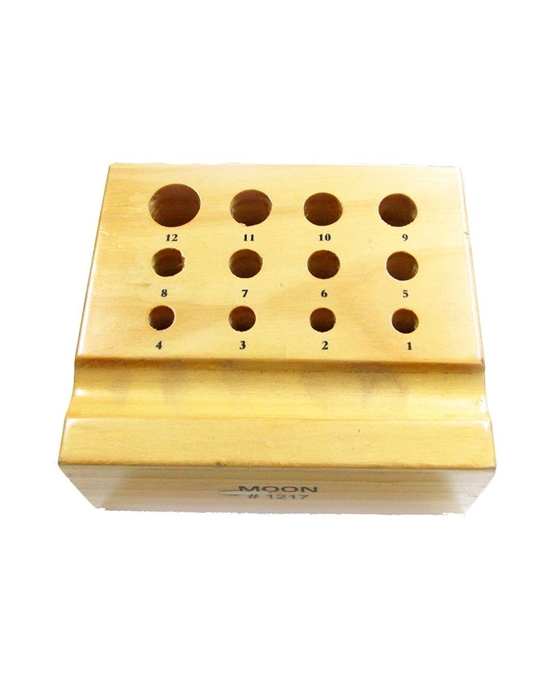 Wooden Box For Dapping Punches 12 Holes