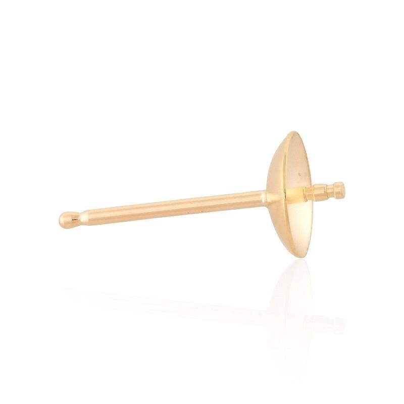 18K Yellow Gold Pearl Stud 3mm