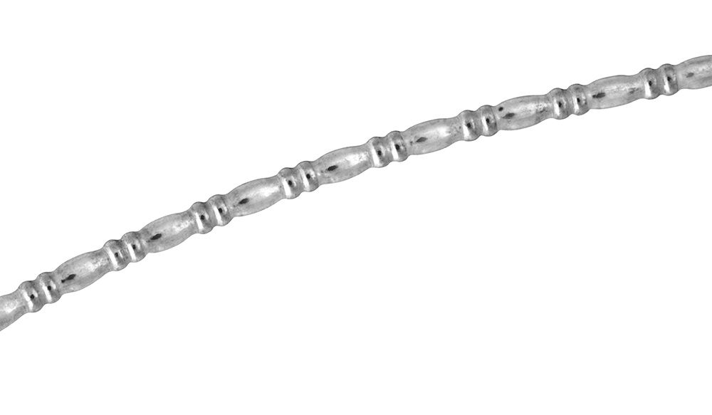 935 Silver Oval Beaded Wire 1.25mm