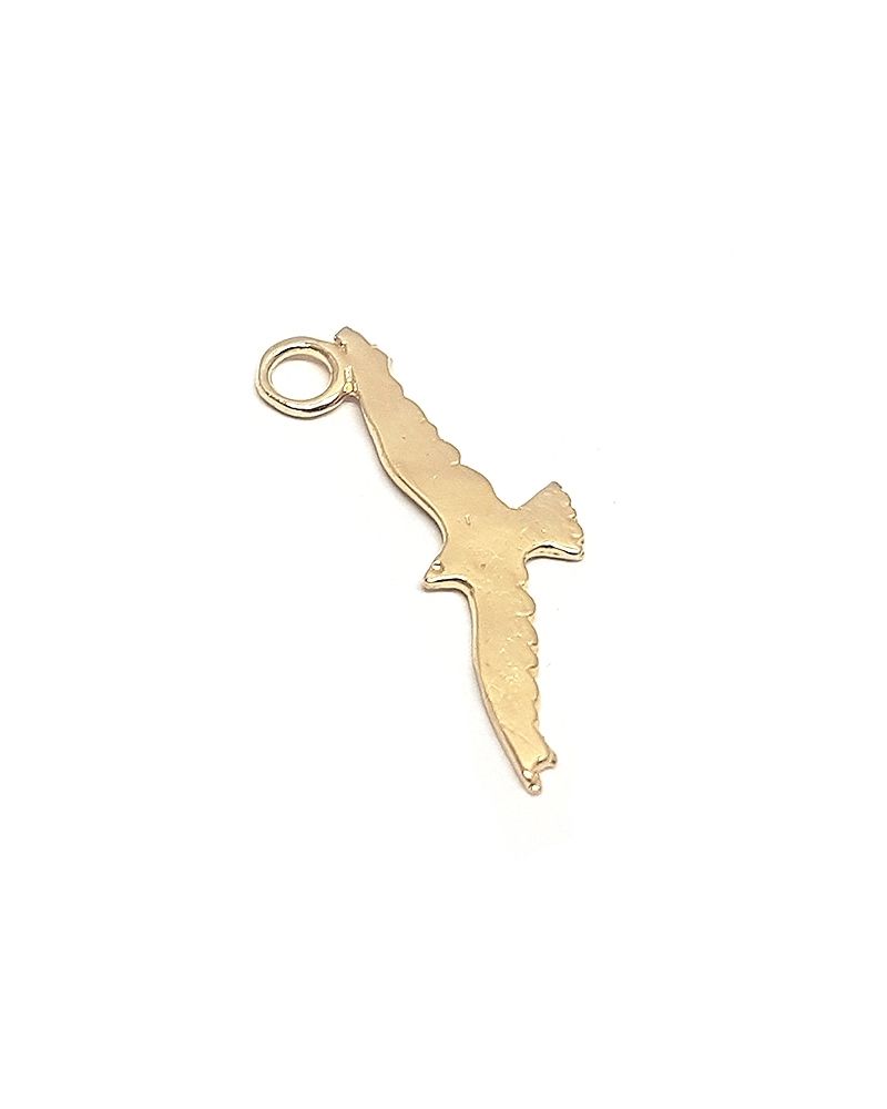 14K Gold Plated Eagle Pendant With Ring