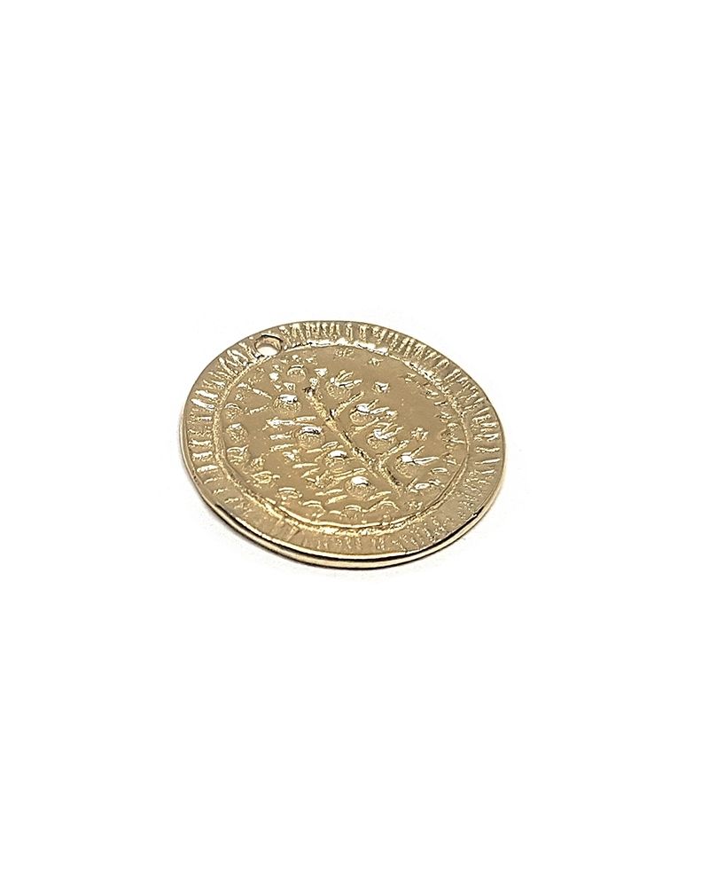 14K Gold Plated Coin Pendant