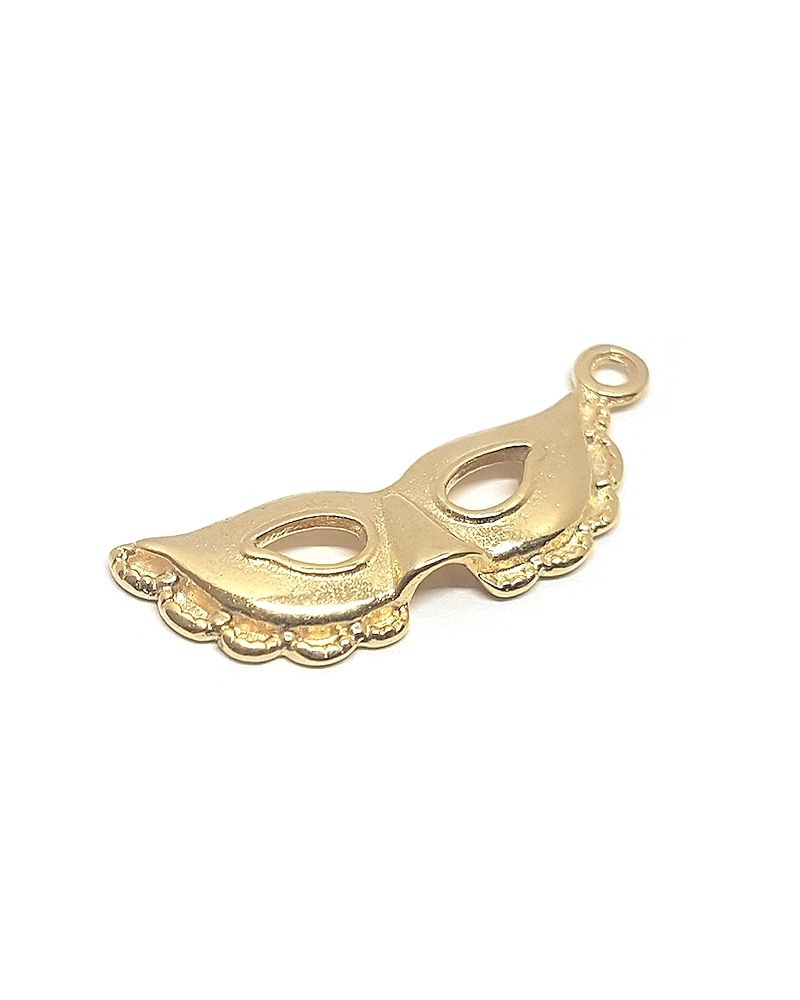 14K Gold Plated Eye Mask Pendant