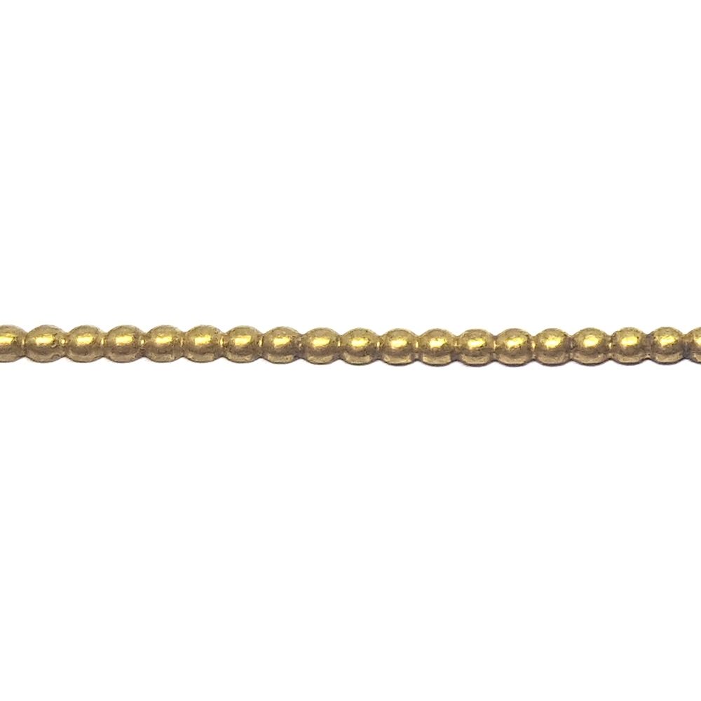 Brass Half Round Beaded Wire 1.5mm