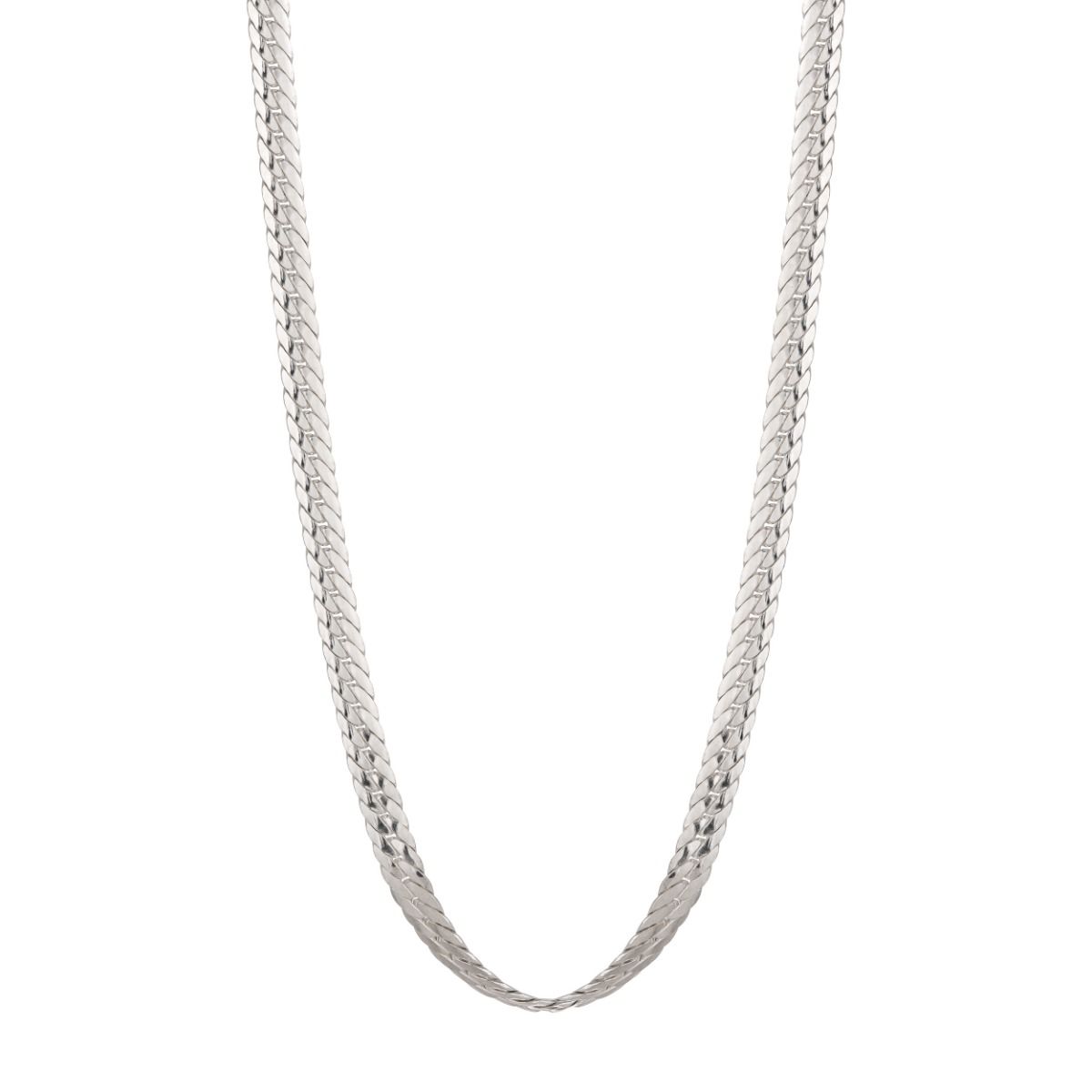 Sterling Silver Flat Braided 5mm Curb Link Chain