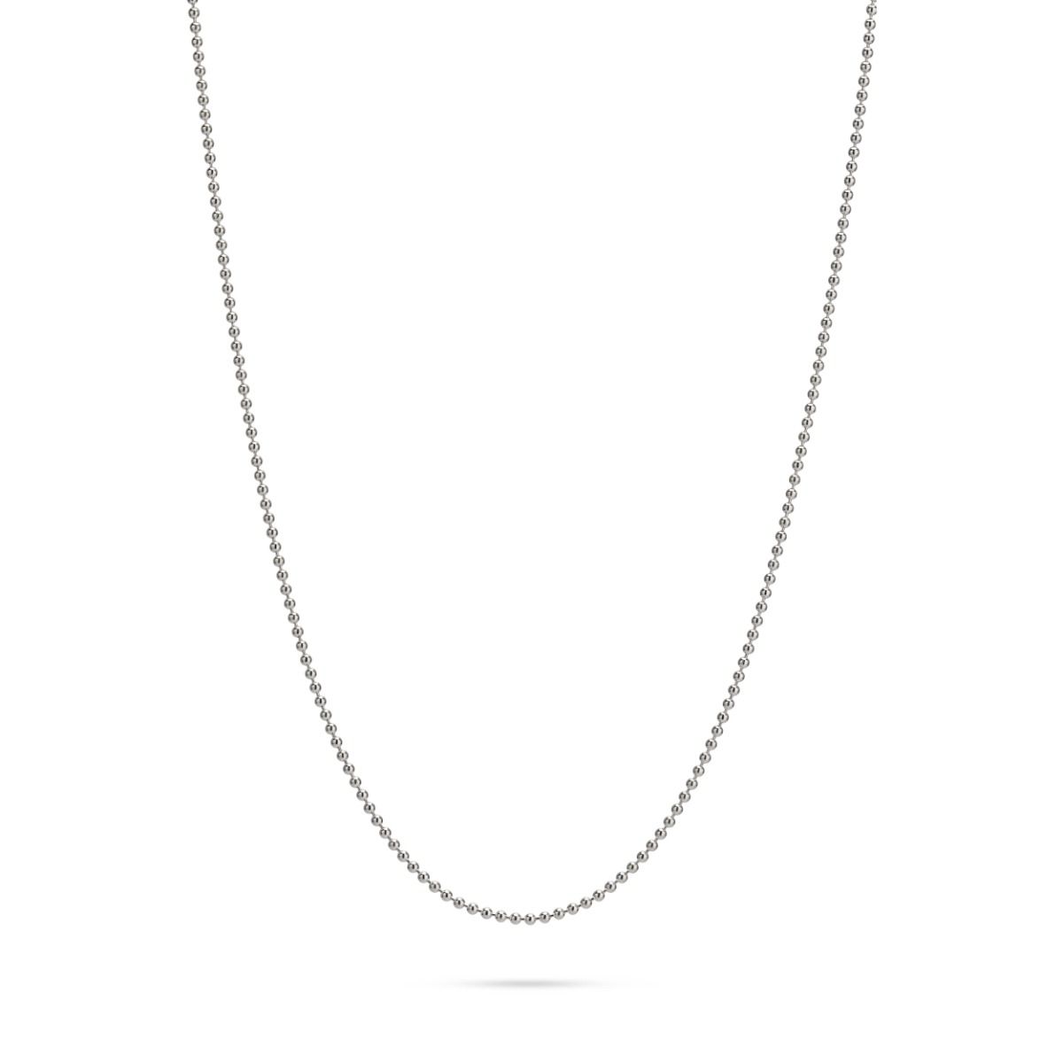 925 Sterling Silver 2mm Ball Silver Necklace 50cm