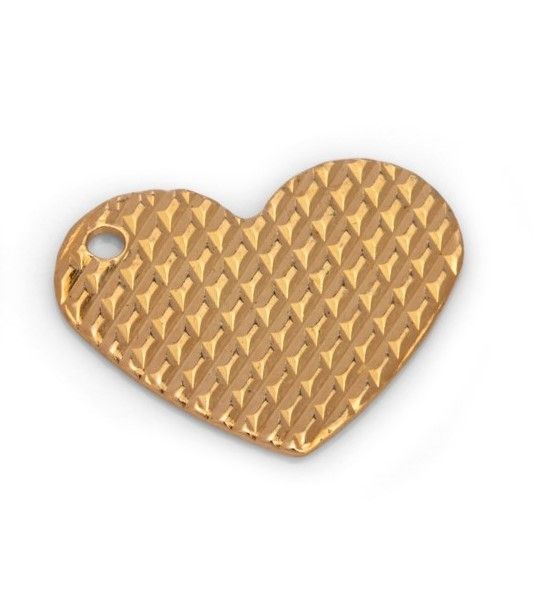 Yellow Gold Filled Small Textured Heart Pendant