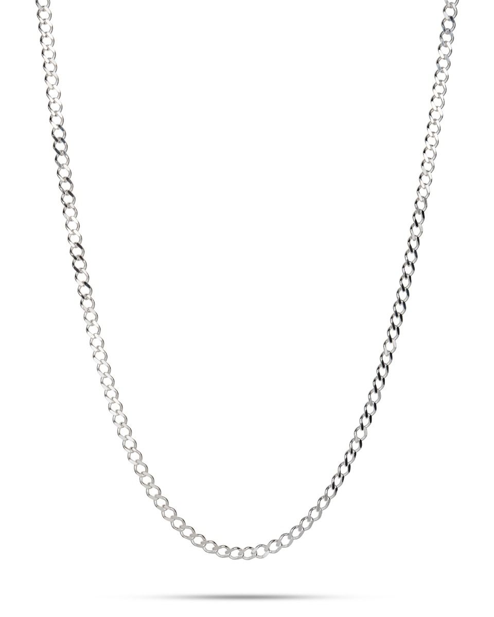 925 Sterling Silver Flat Curb Link Chain 3.75X5mm