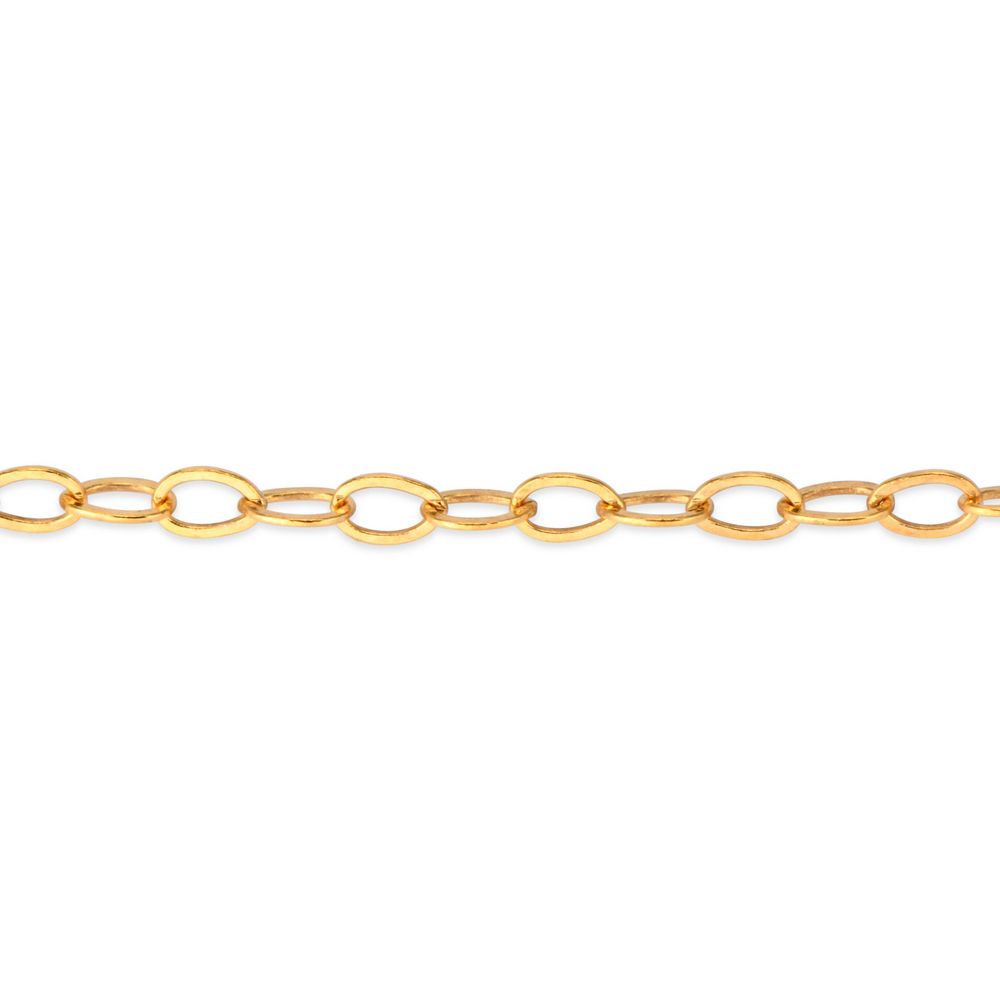 Yellow Gold Filled Cable Flat Chain