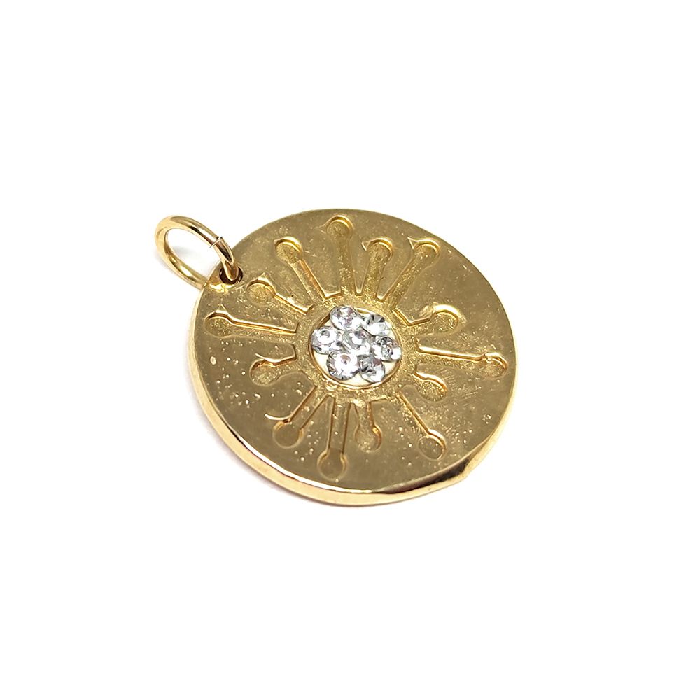 14K Gold Plated Twisted Strip Pendant
