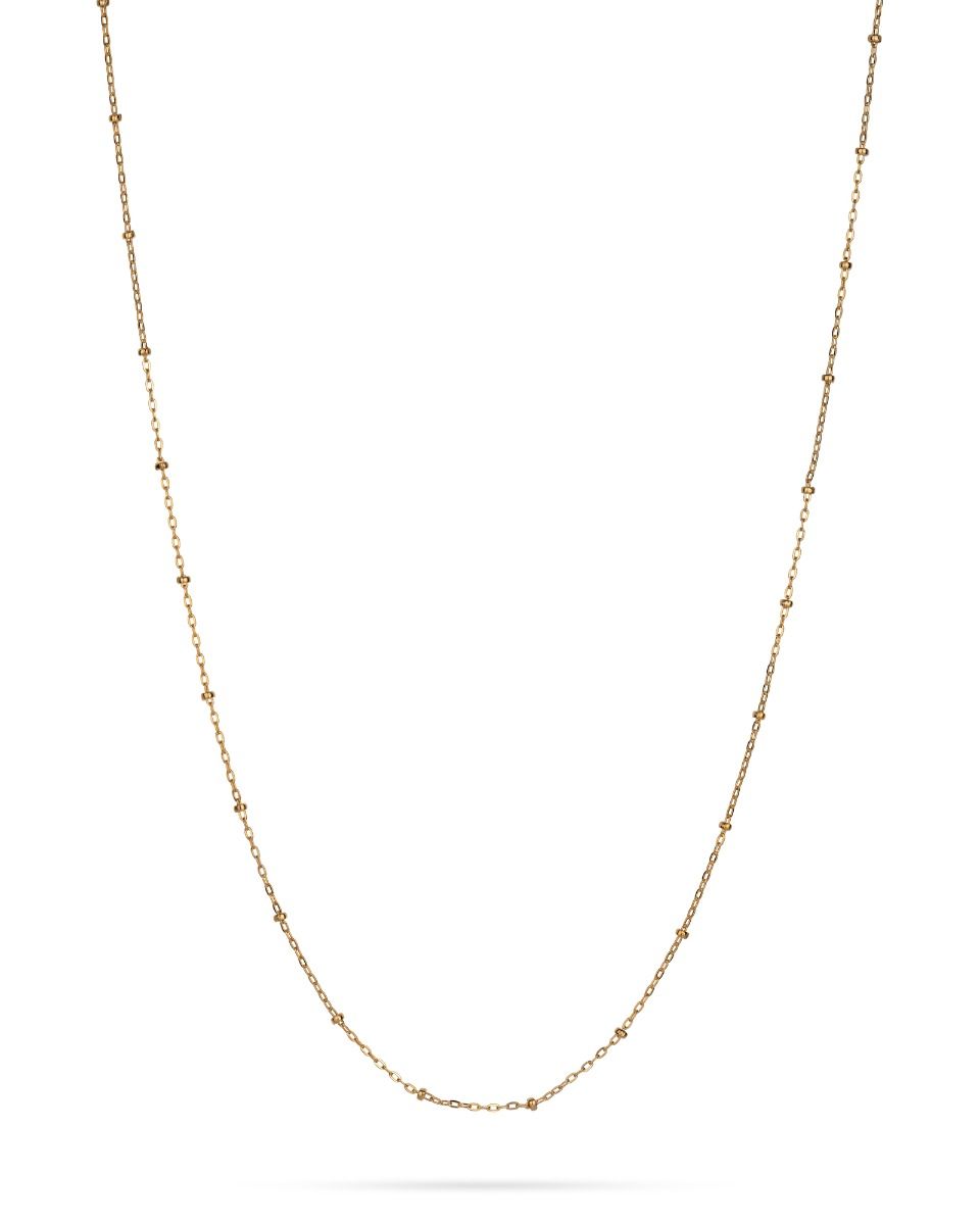 Yellow Gold-Filled Link Chain with Beads