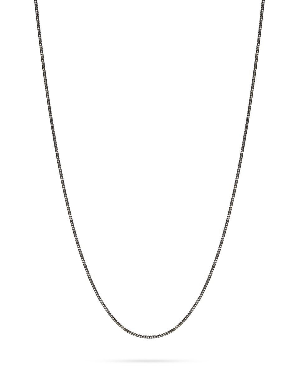 Blackened 925 Sterling Silver Diamond Cut Snake Chain 1.25mm