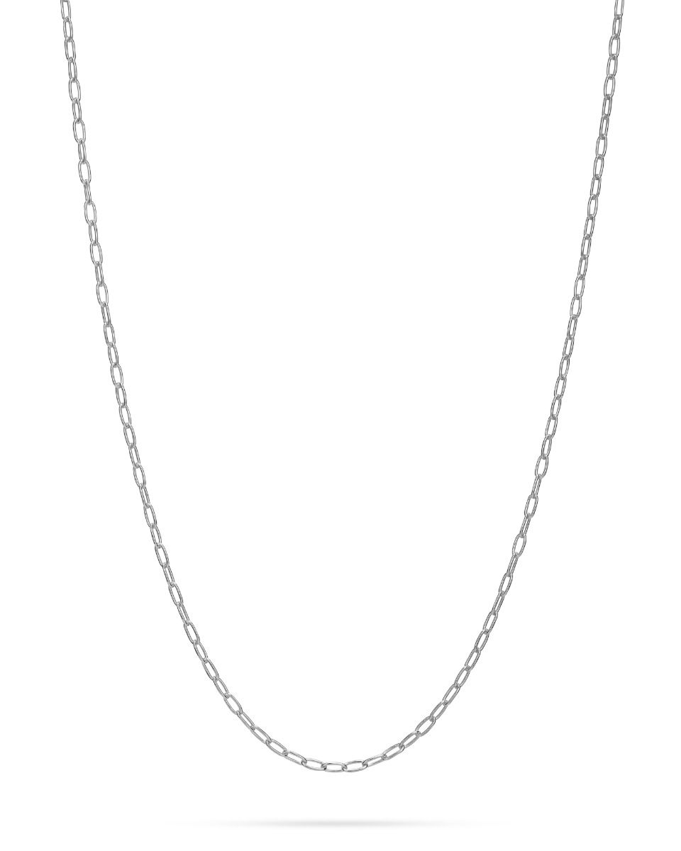 925 Sterling Silver Oval Link Chain 4X0.9mm