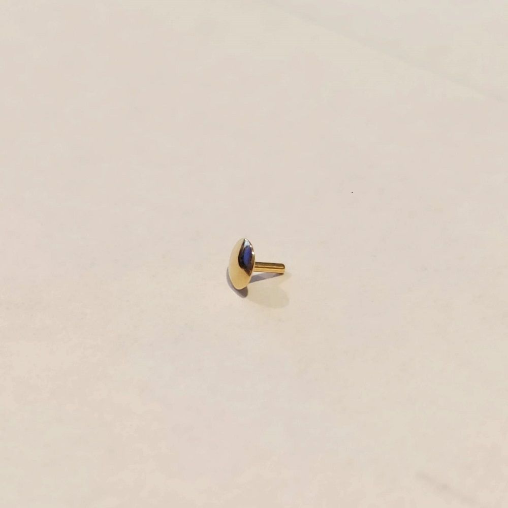 14K Yellow Gold 3mm Pearl Plug